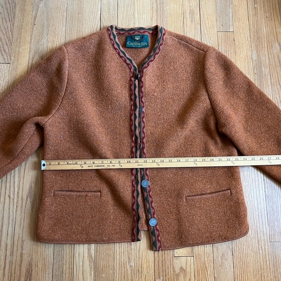 Vintage Giesswein Boiled Wool Cardigan Jacket - Picture 11 of 13